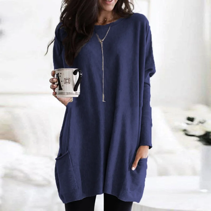 Stylish Women's Oversized Tunic with Practical Pockets