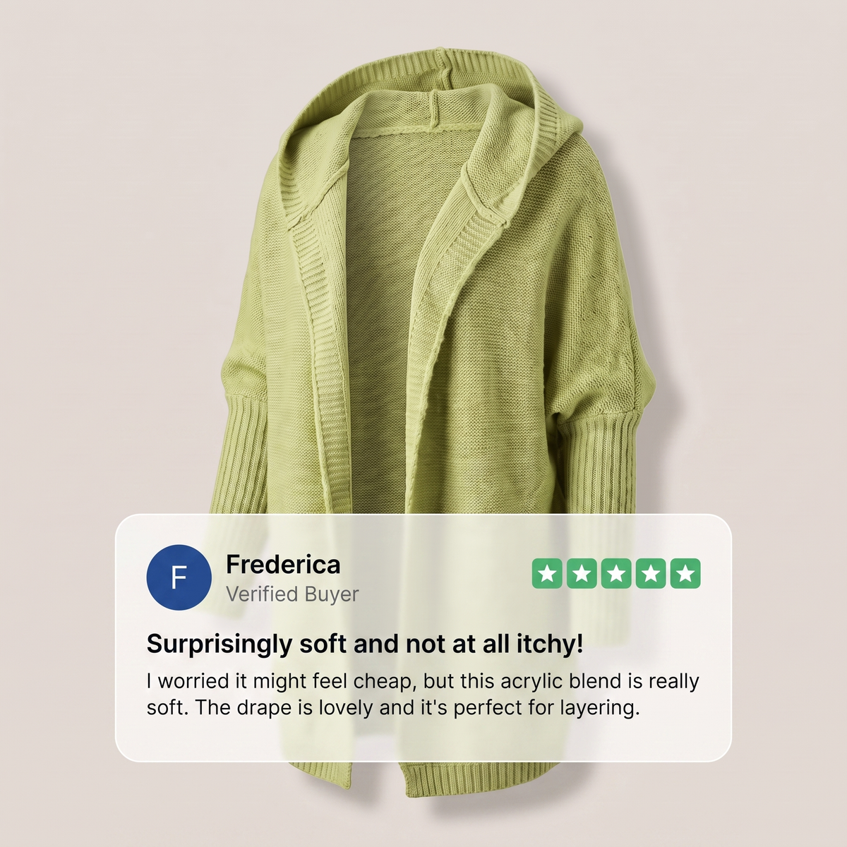 Women's Chunky Knit Hooded Open Front Cardigan