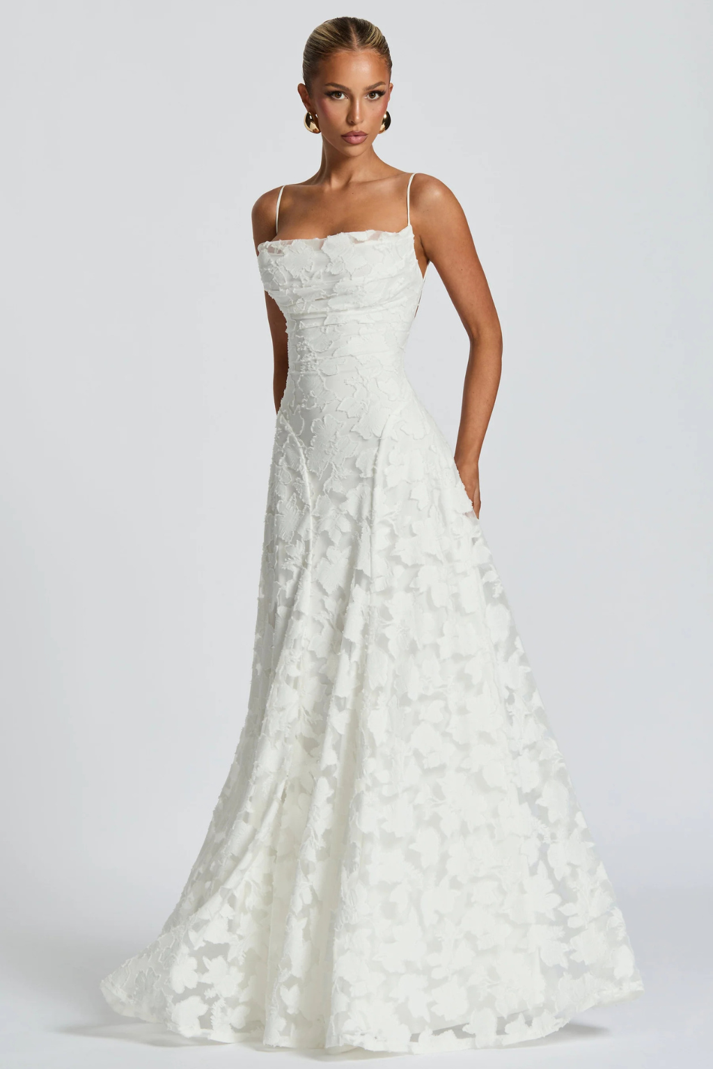 Women’s Strapless Lace Mermaid Evening Gown with Open Back