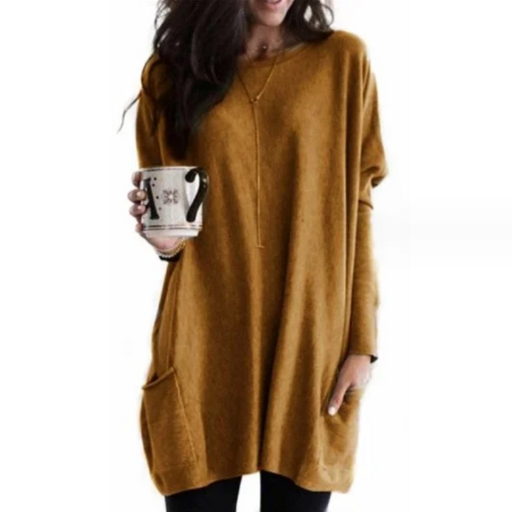 Stylish Women's Oversized Tunic with Practical Pockets