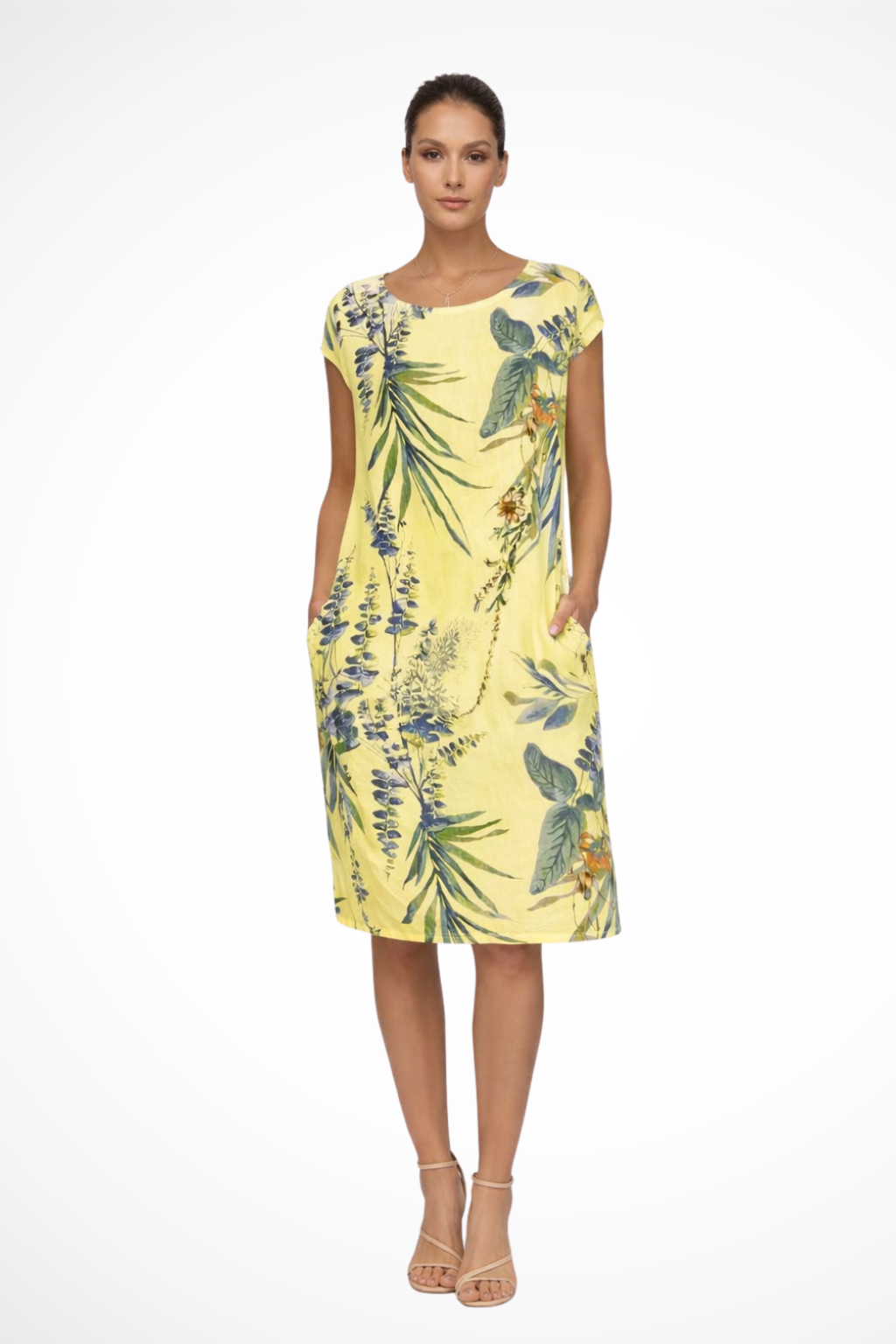 Floral Print Midi Dress for Women with Relaxed Feminine Silhouette