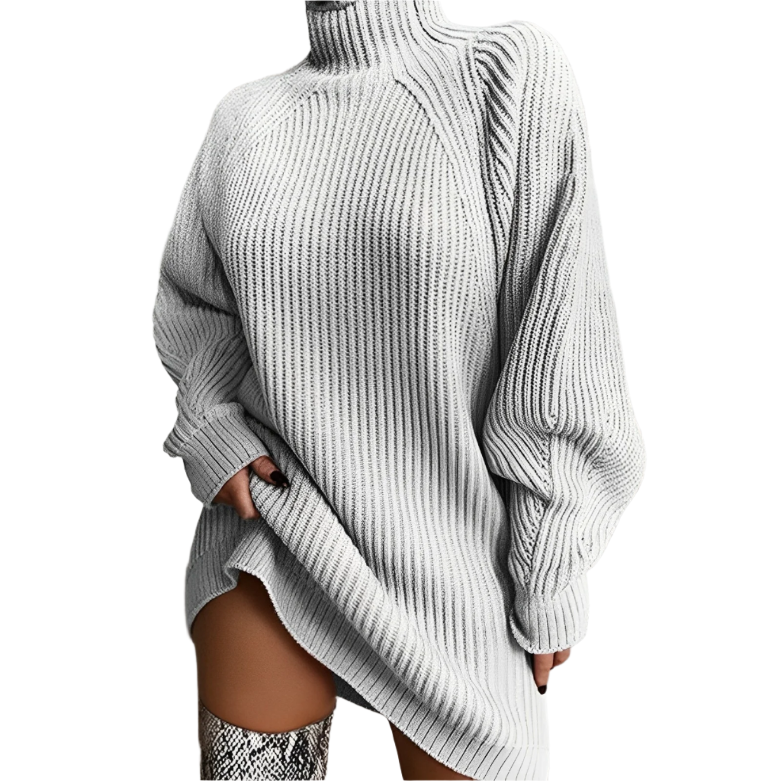 Stylish Oversized Women's Rollneck Sweater