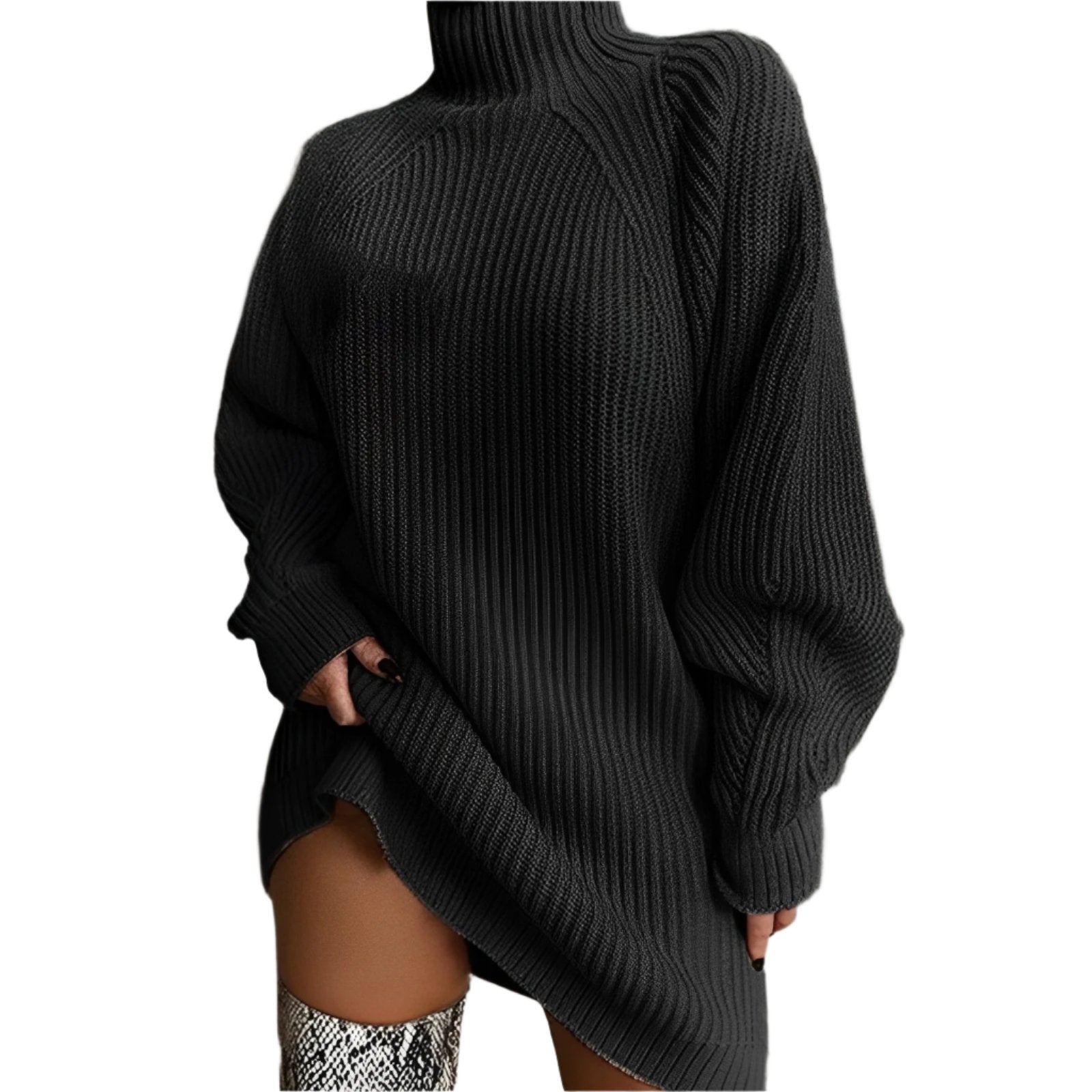Stylish Oversized Women's Rollneck Sweater