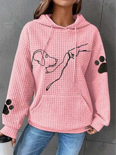 Comfortable Women's Hoodie | With Cute Dog Prints