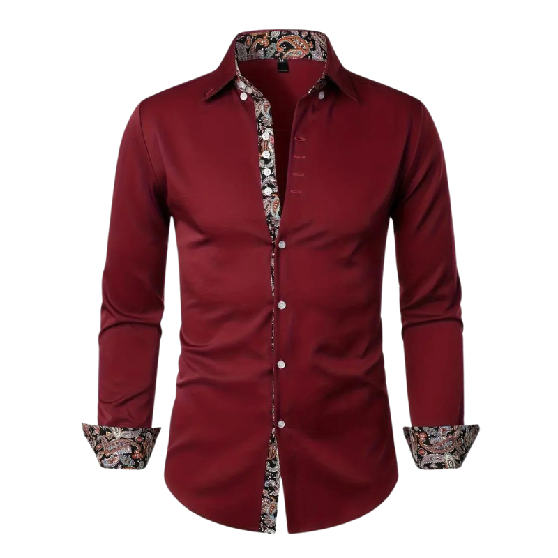 Stylish Shirt with Paisley Accent for Men