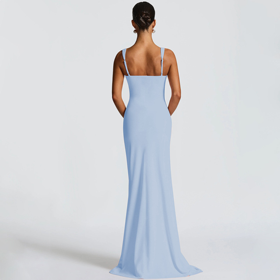 Women's Elegant High-Slit Bodycon Maxi Dress