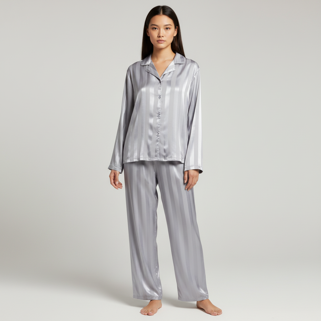 Women’s Satin Pajama Sleepwear Lounge Set
