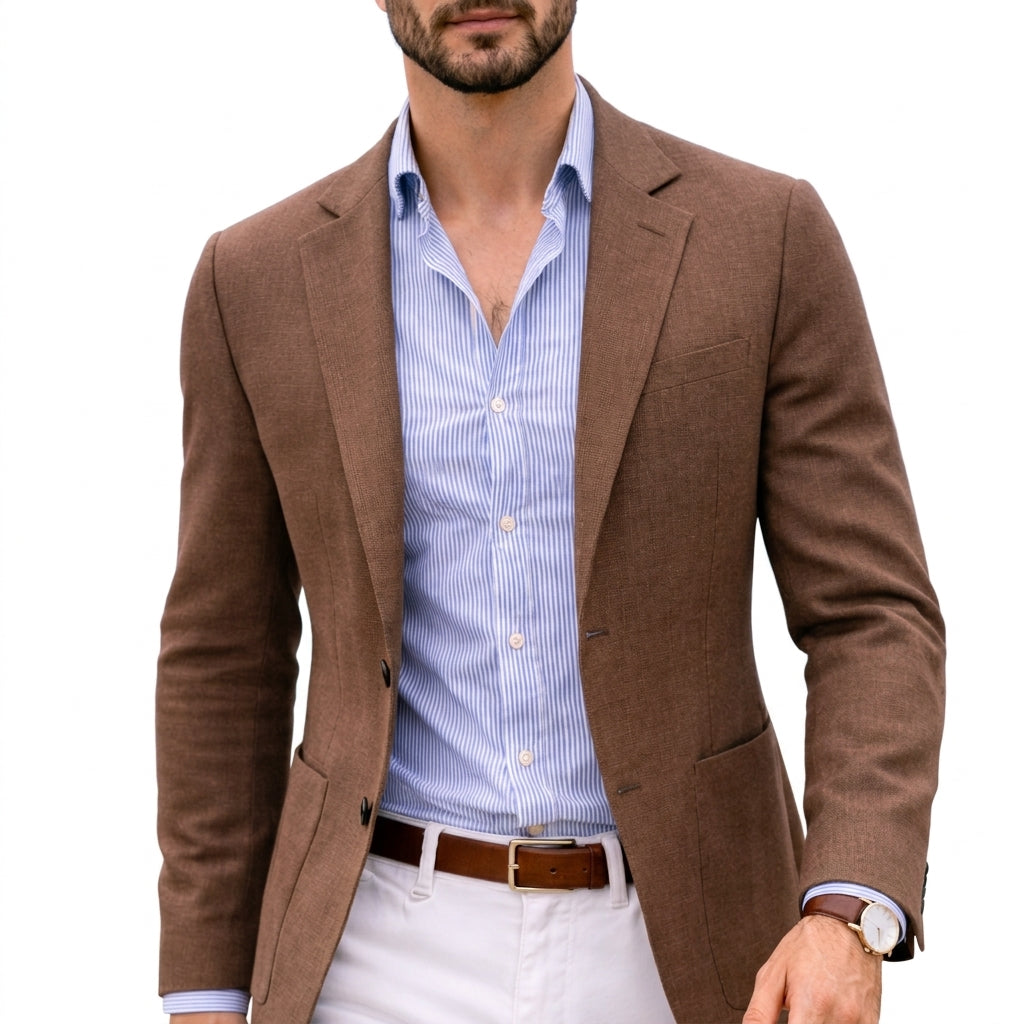 Men’s Slim-Fit Tailored Single-Breasted Blazer