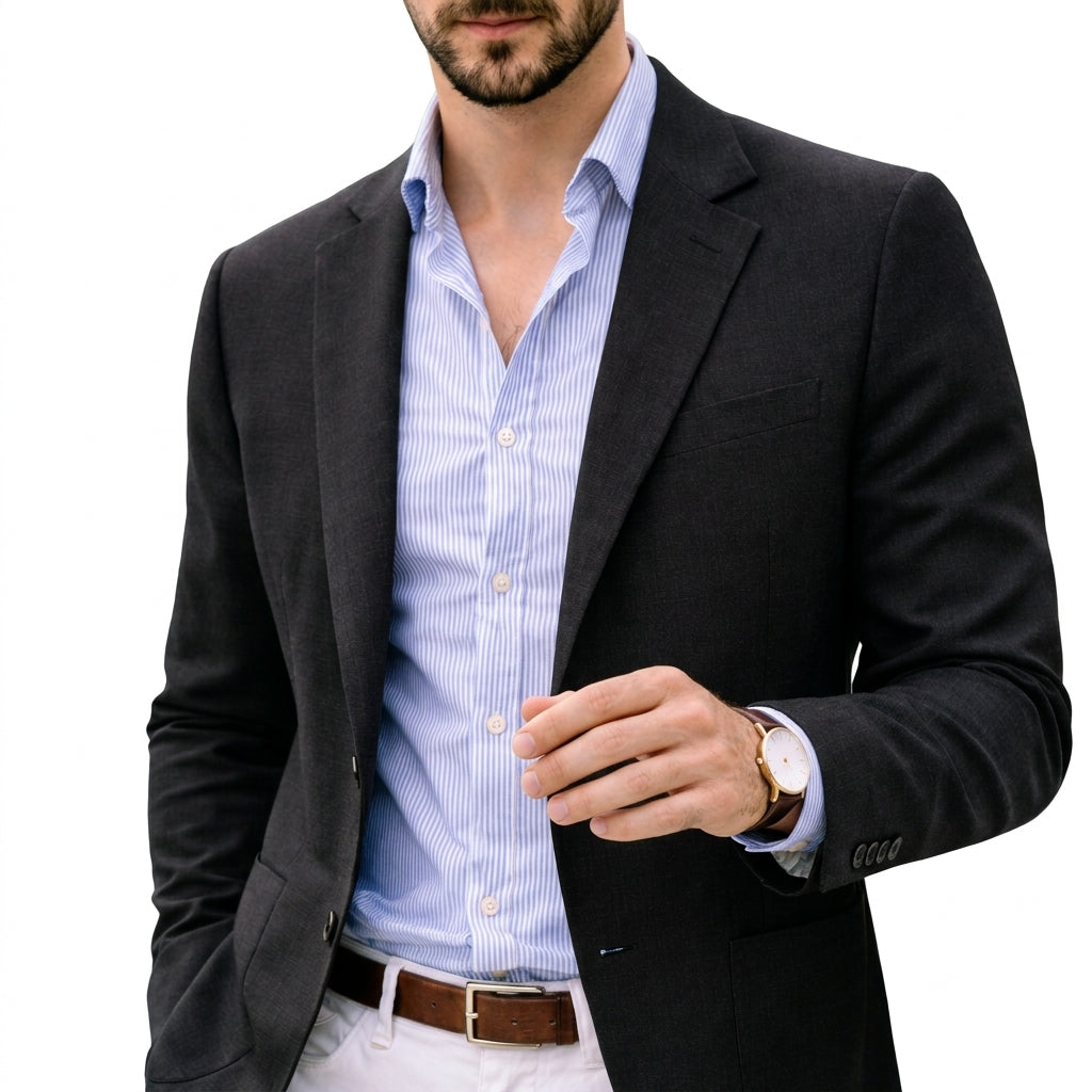 Men’s Slim-Fit Tailored Single-Breasted Blazer