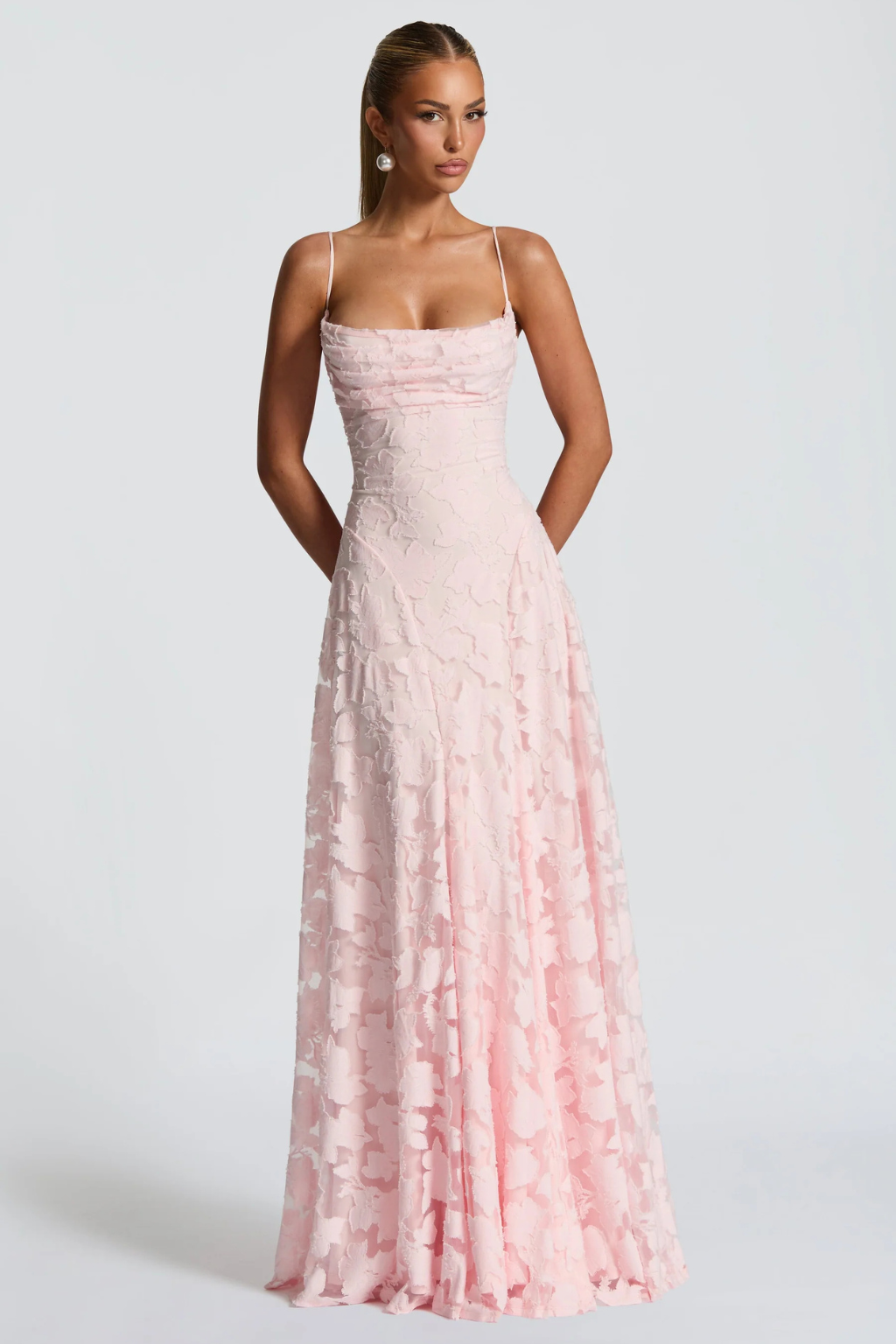 Women’s Strapless Lace Mermaid Evening Gown with Open Back