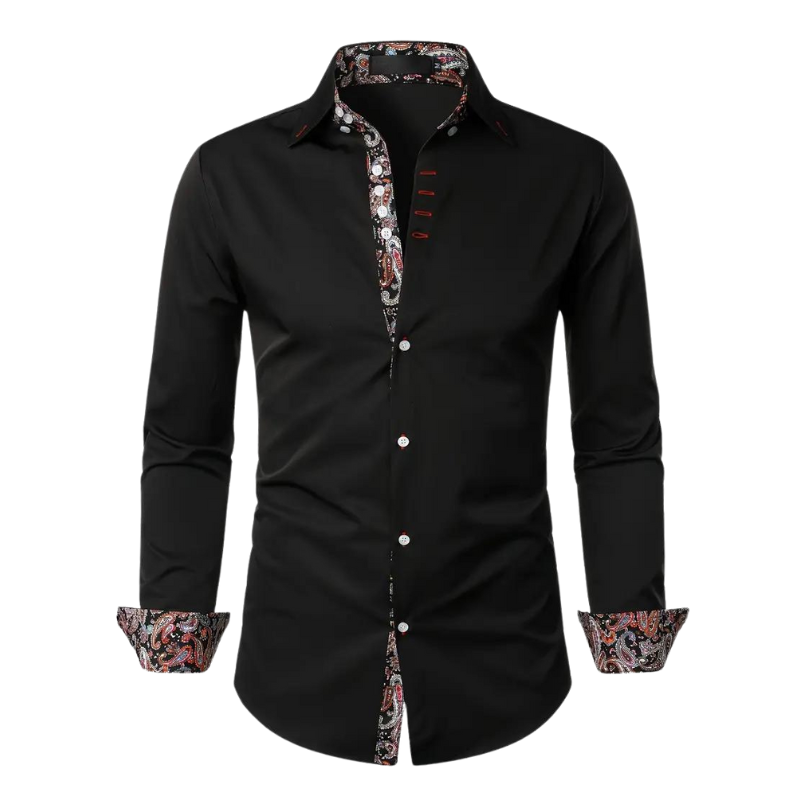 Stylish Shirt with Paisley Accent for Men