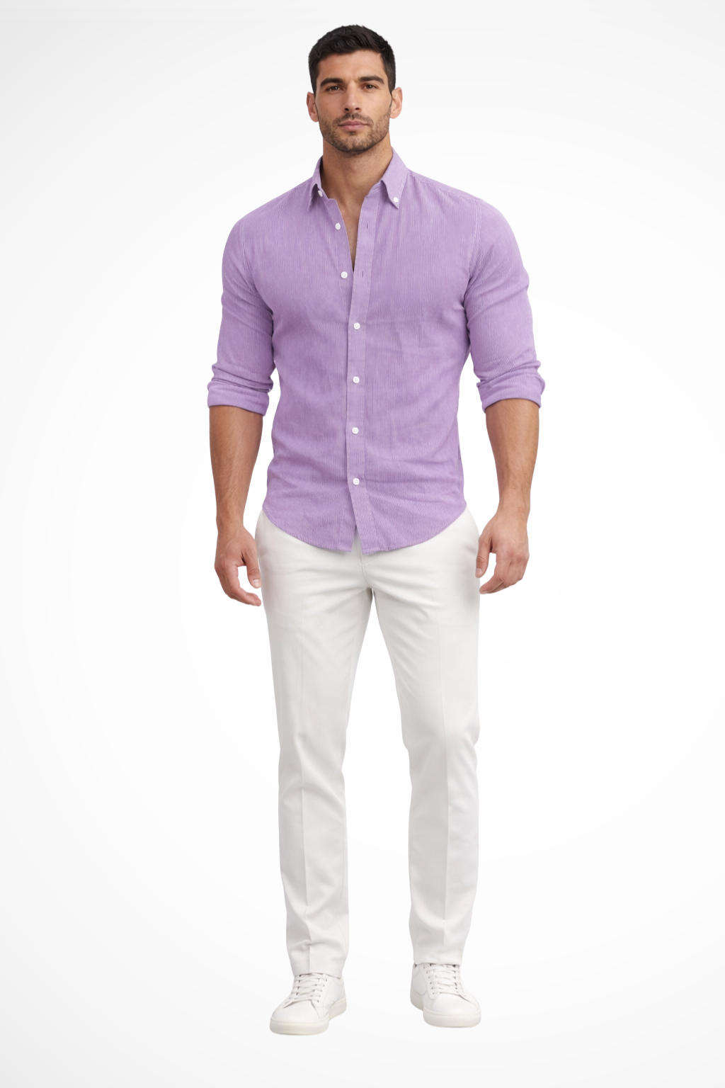Men's Loose Fit Long Sleeve Casual Shirt
