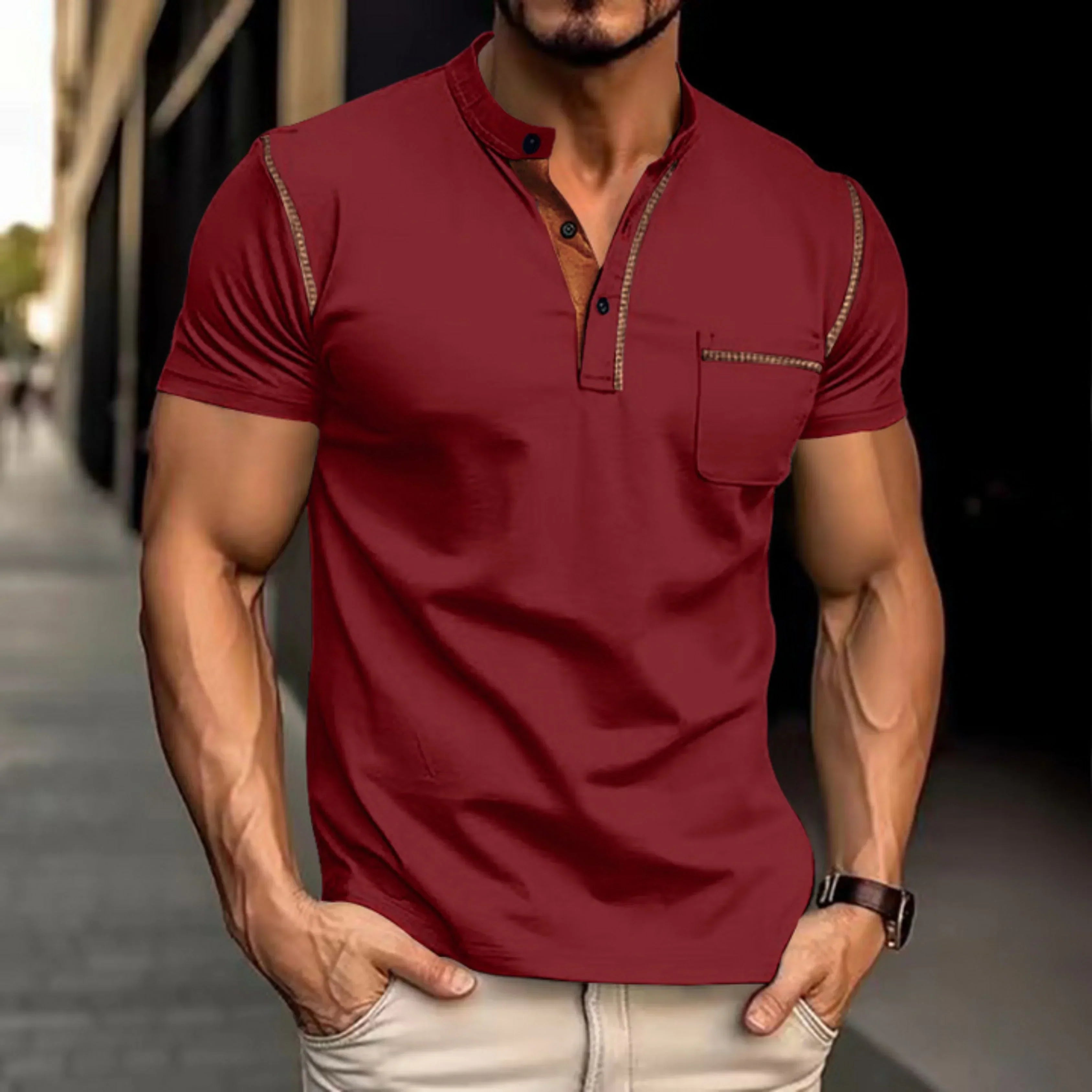 Men's Classic Structured Polo Shirt with Balanced Fit