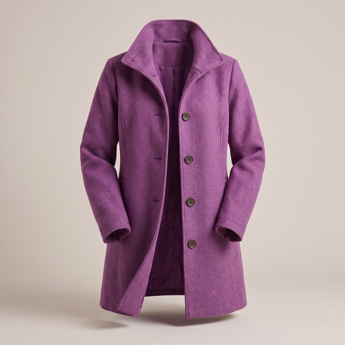 Women's Classic Wool-Blend Longline Winter Coat