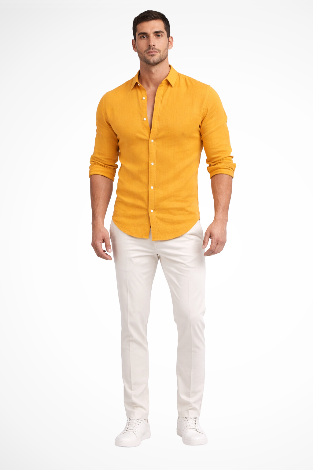 Men's Loose Fit Long Sleeve Casual Shirt