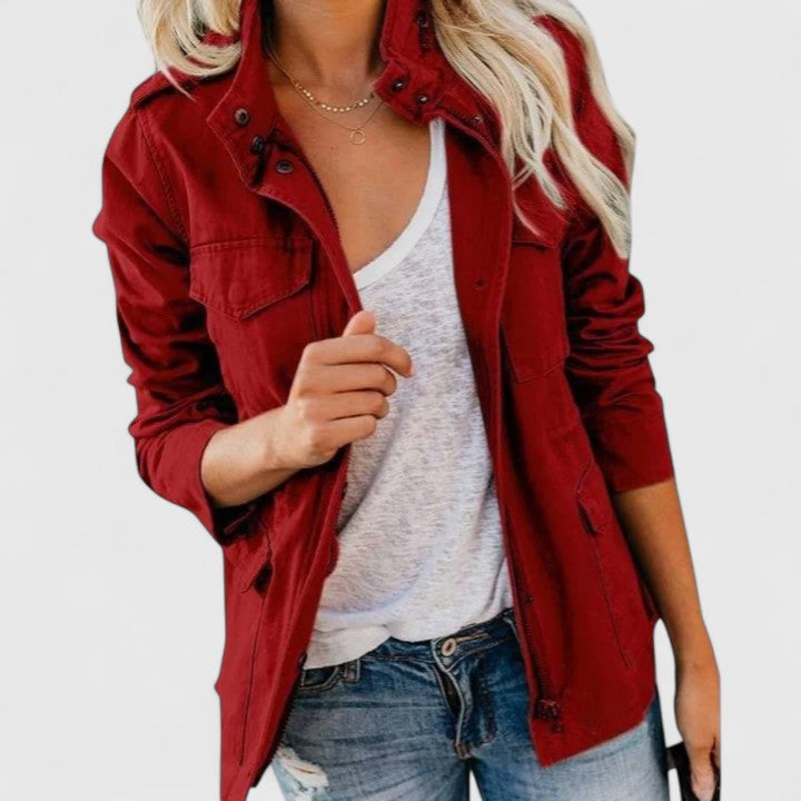 Women's Field Parka Jacker with Waist Drawstring