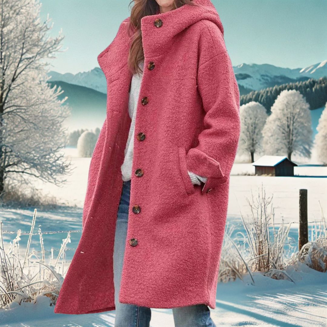 Women's Hooded Teddy Longline Coat