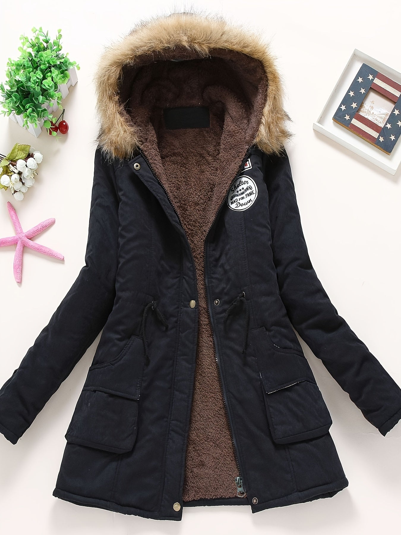 Stylish Women's Parka Coat with Warm Hood