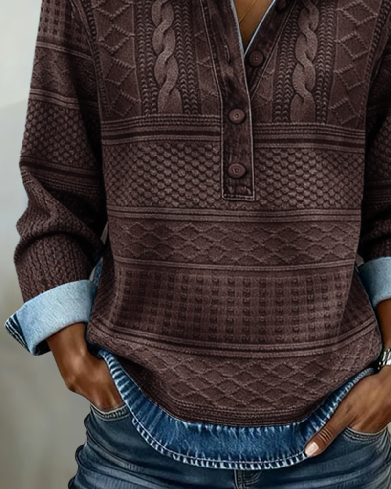 Women’s Button-Up Cable Knit Sweater