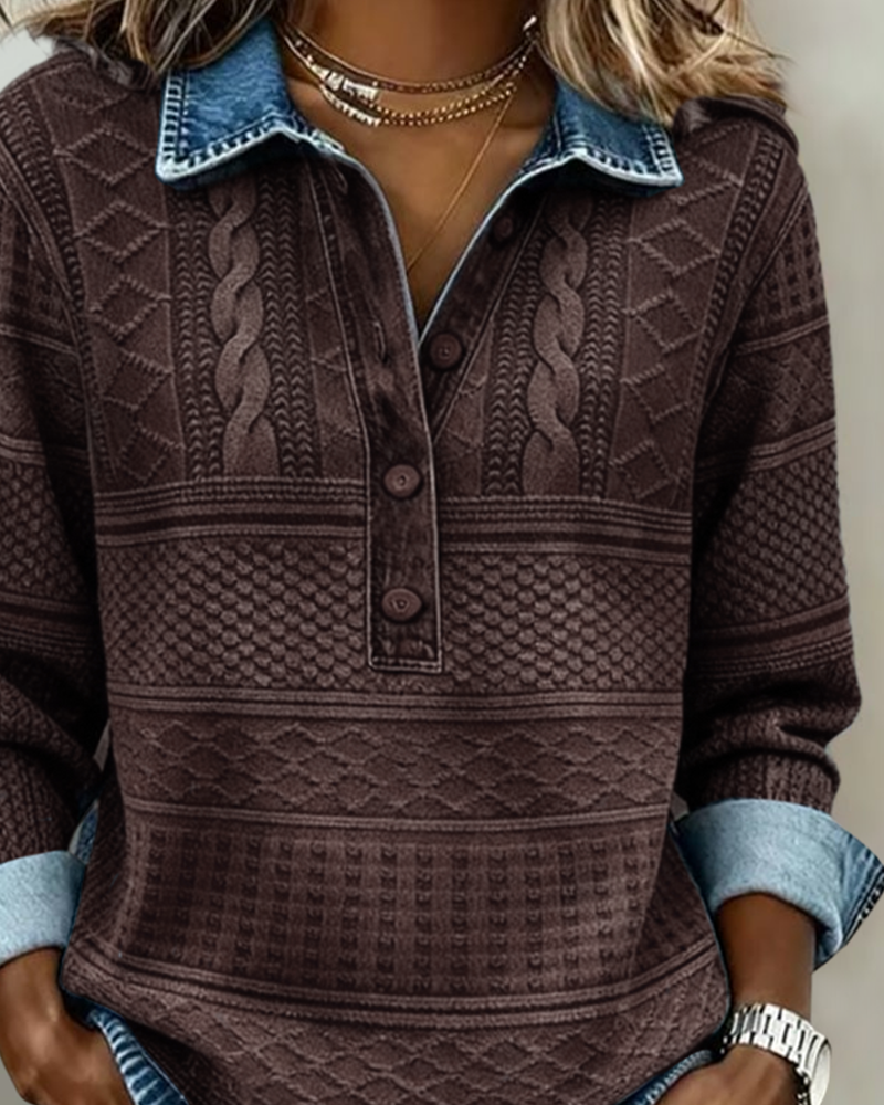 Women’s Button-Up Cable Knit Sweater