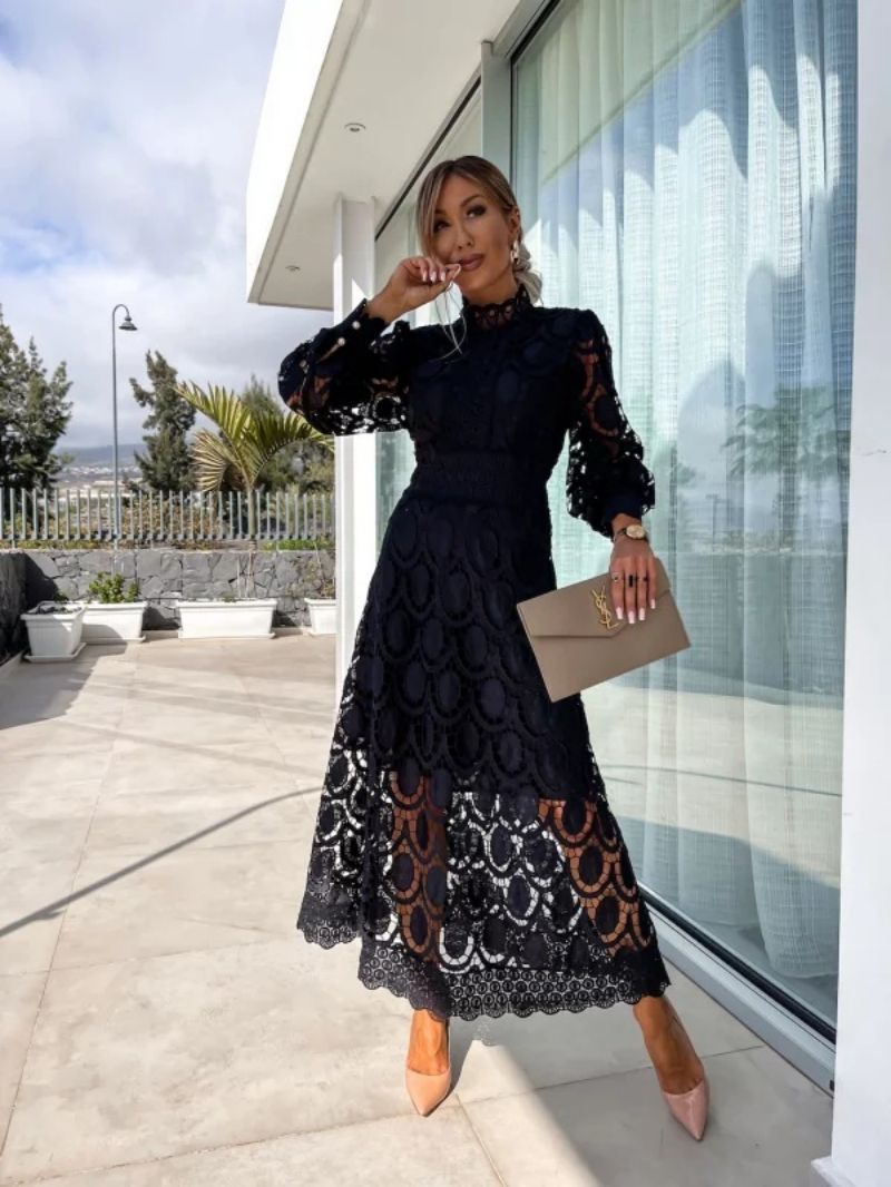 Women's Elegant Lace Bodycon Dress with Concealed Zipper