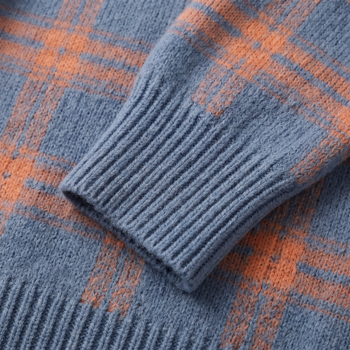 Women's Retro Cozy Checkered Knit Sweater