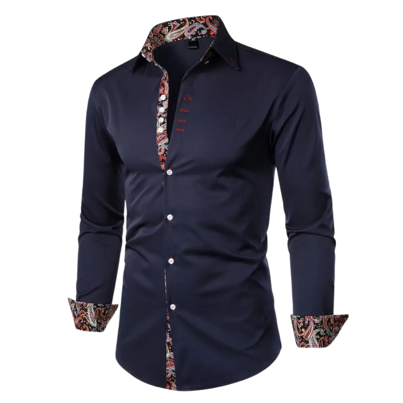 Stylish Shirt with Paisley Accent for Men