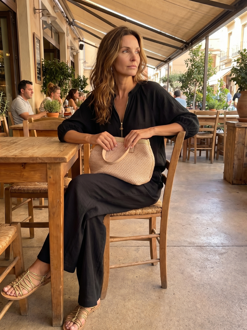 Women's Relaxed Zip-Up Two-Piece Set