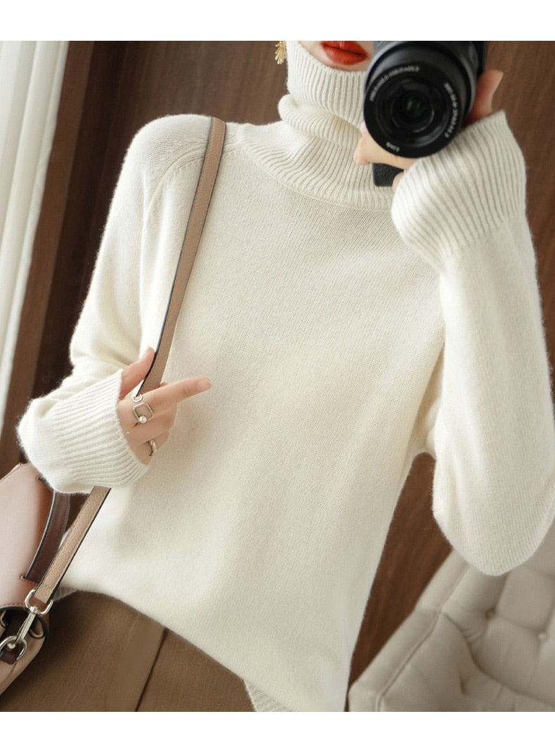 Women's Turtleneck Long Sleeve Sweater