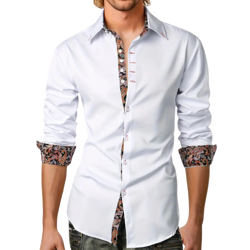 Stylish Shirt with Paisley Accent for Men