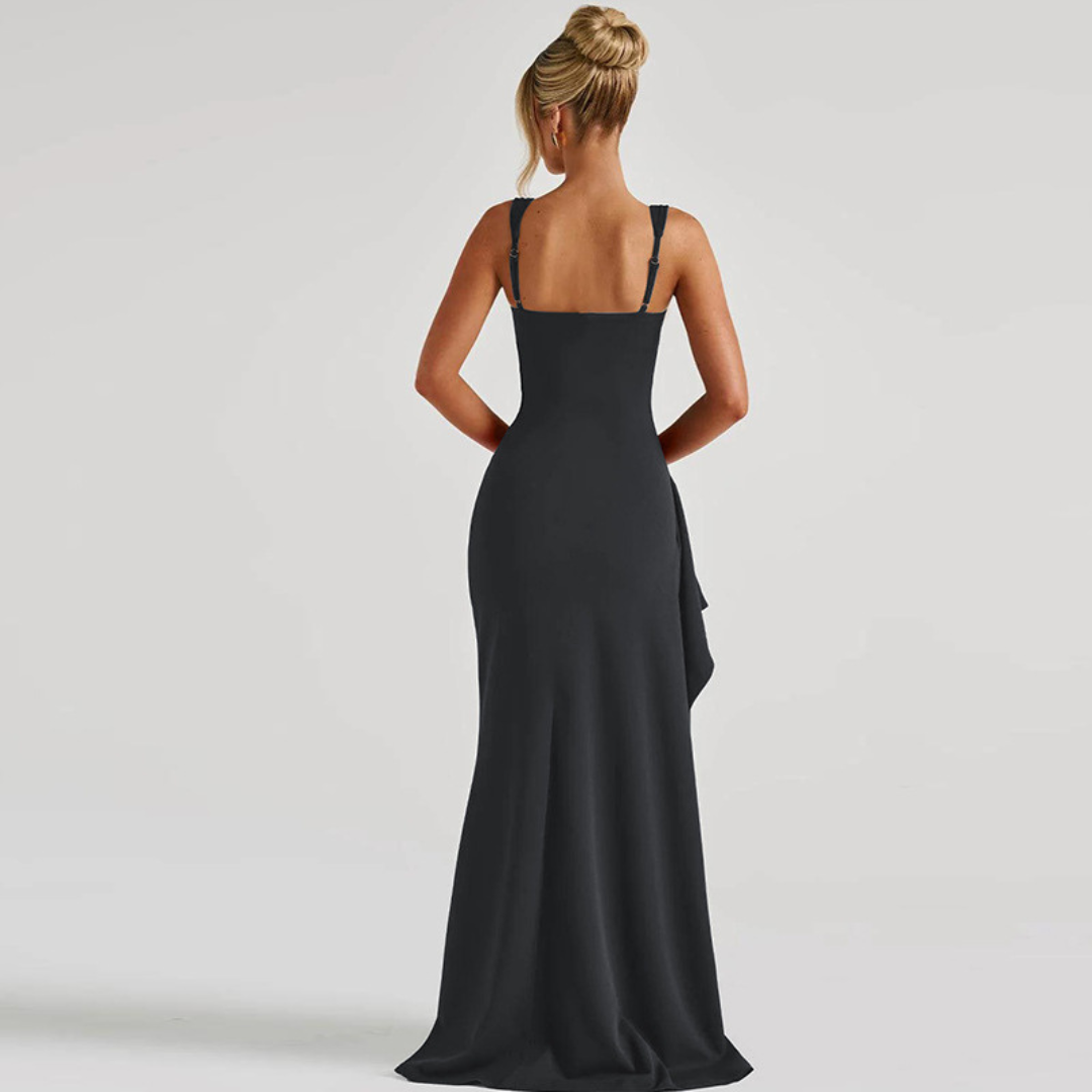 Women's Elegant High-Slit Bodycon Maxi Dress