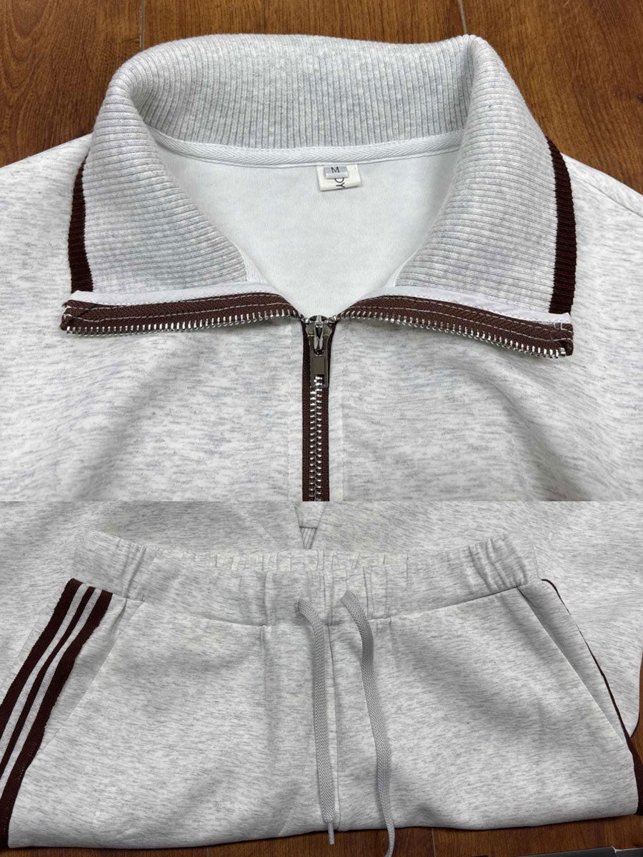 Women's Long Sleeve Half-Zip Co-Ord Tracksuit Set