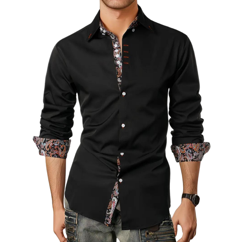 Stylish Shirt with Paisley Accent for Men