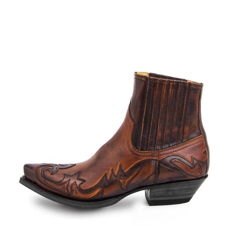 Stylish Leather Cowboy Boots for Men