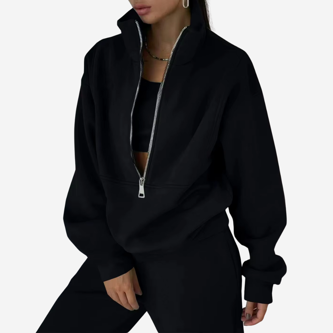 Women's Quarter-Zip Sweatshirt & Jogger Set