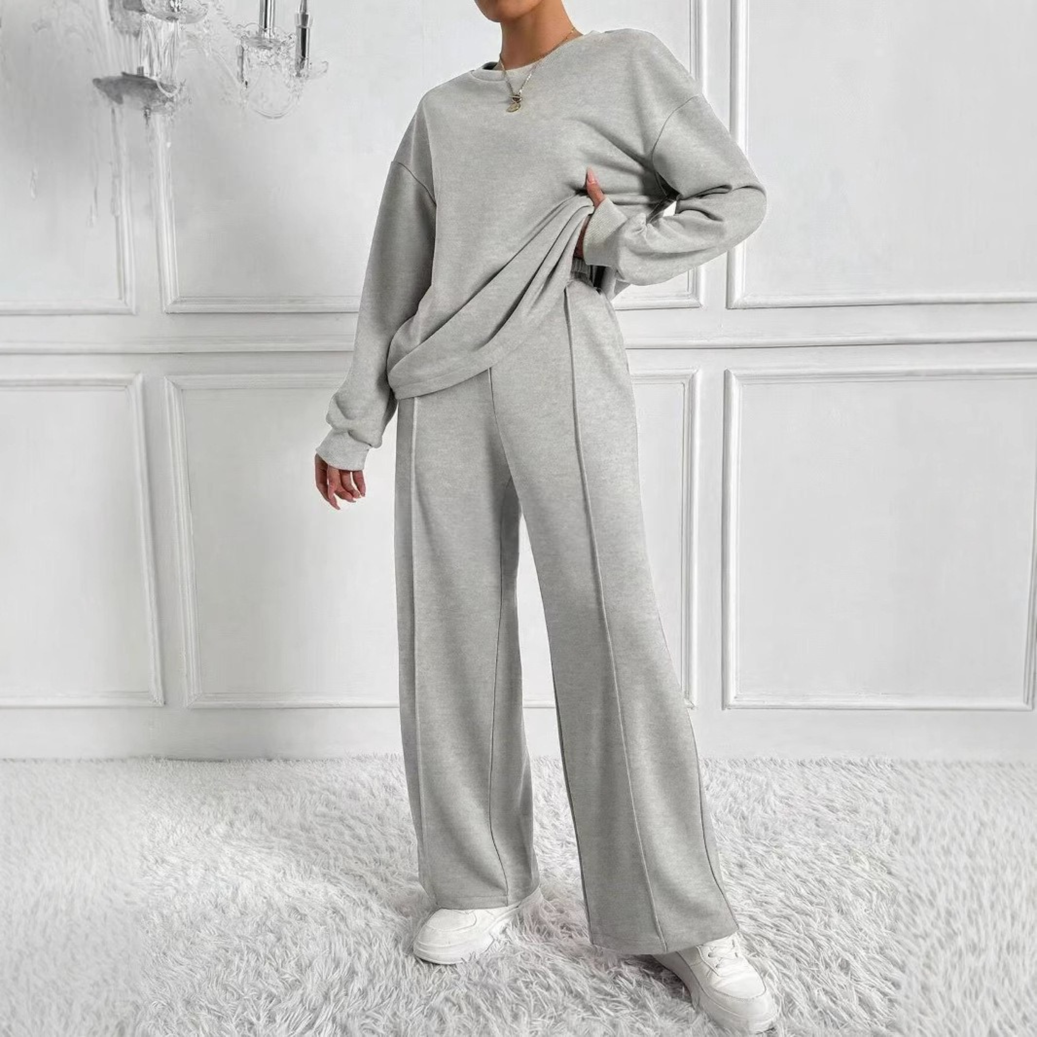 Women's Long Sleeve Sweatshirt Pants Set