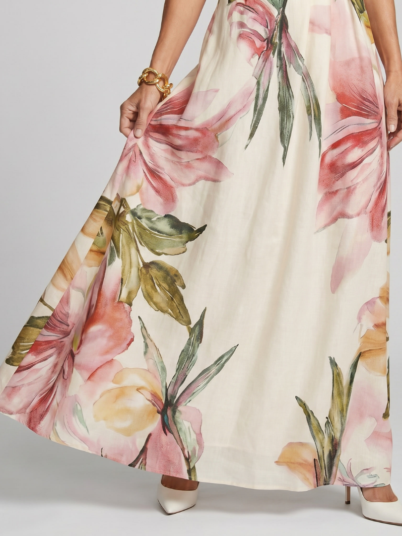 Women's Halter Maxi Dress Flowing Skirt