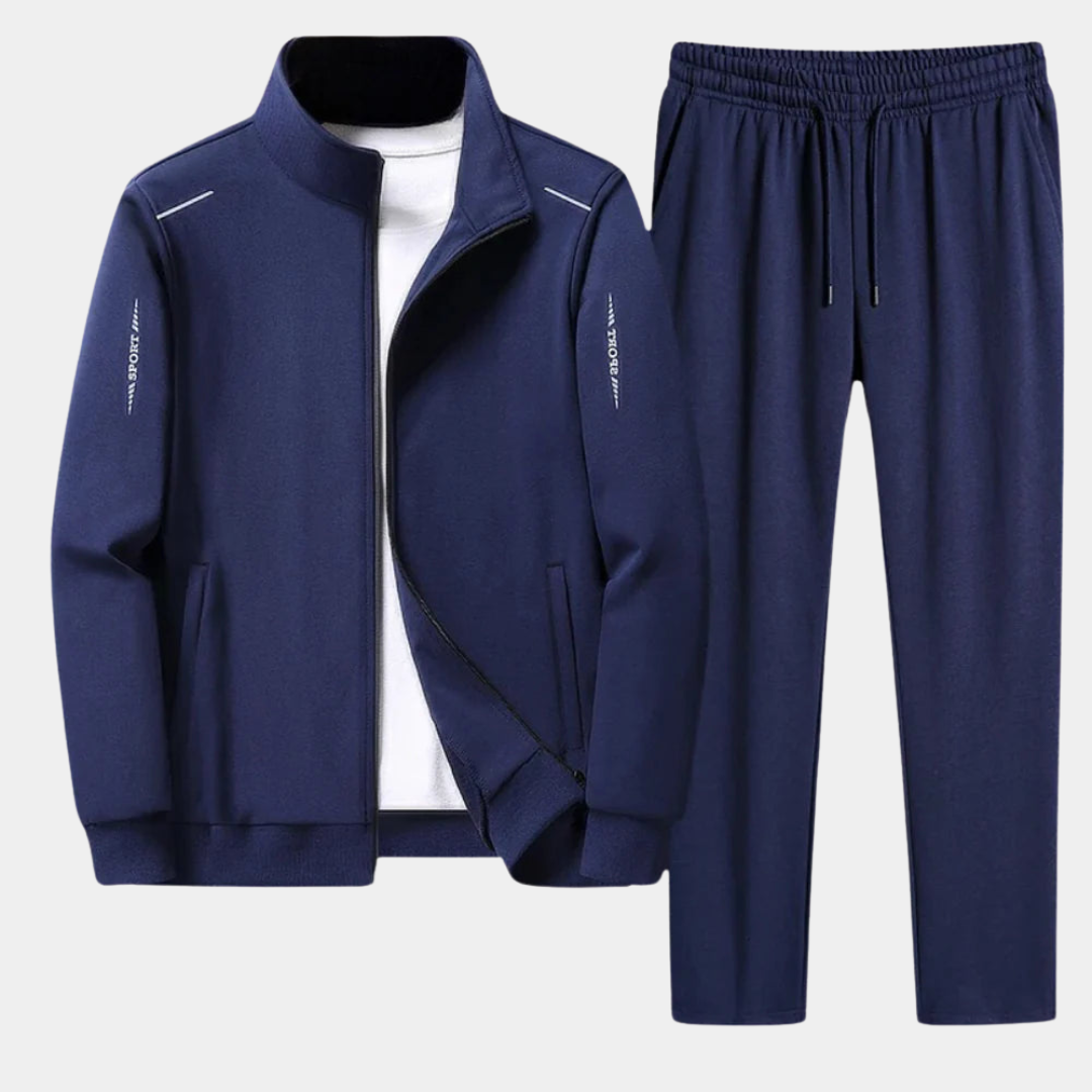 Men's Lightweight Zip-Up Jacket & Jogger Tracksuit Set