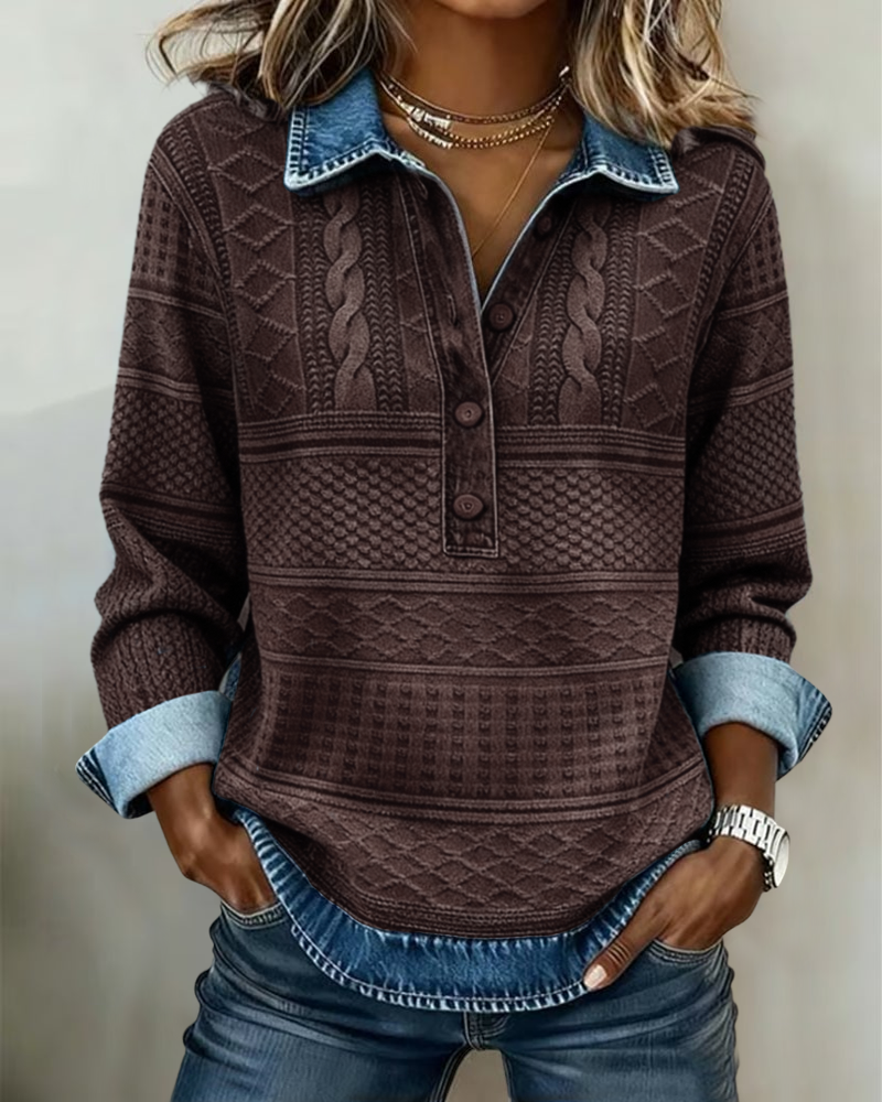 Women’s Button-Up Cable Knit Sweater