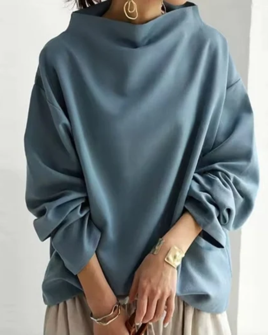 Women's Oversized Mock Neck Sweatshirt