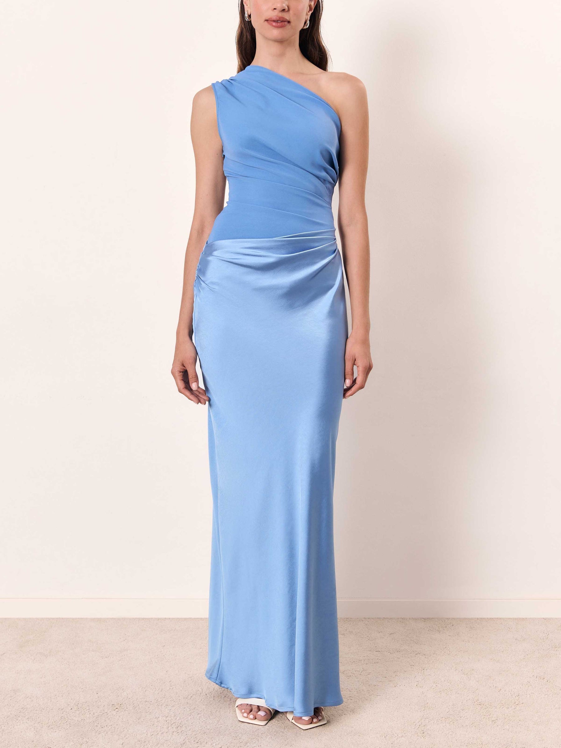 One Shoulder Maxi Dress with Sleek Silhouette