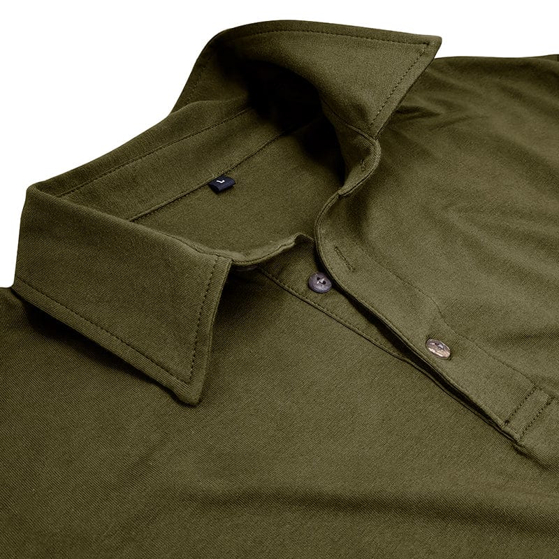 Men's Long-Sleeve Stretch Polo Shirt