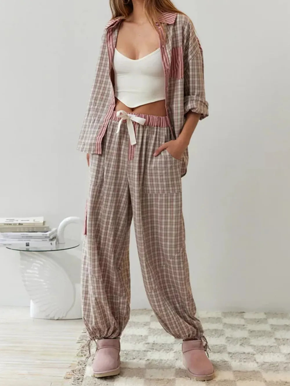 Soft Stretchy Women's Pajama Set Two-Piece