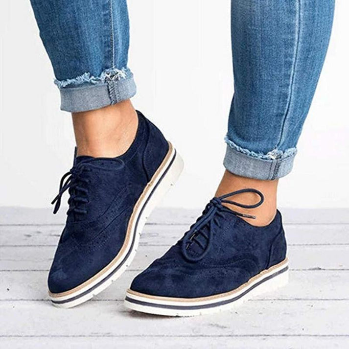 Women's Lace-Up Brogue Oxford Shoes