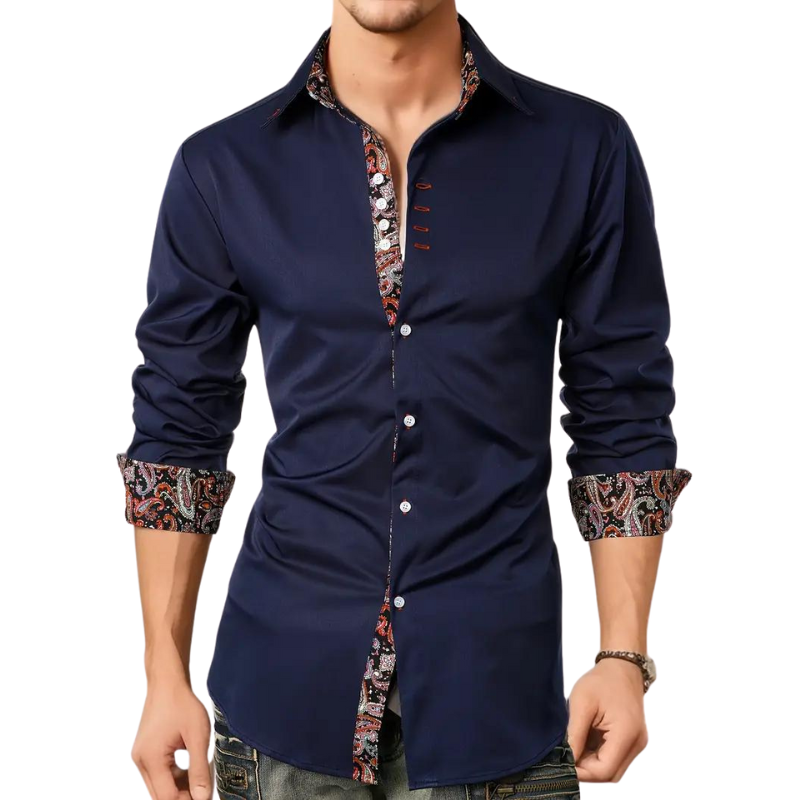 Stylish Shirt with Paisley Accent for Men