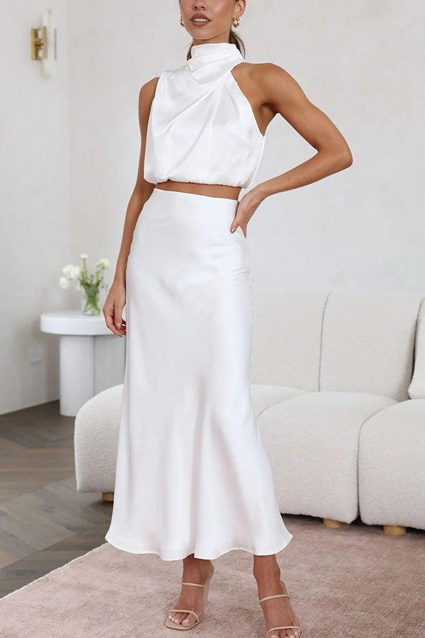 Women's Maxi Skirt Set with Matching Top