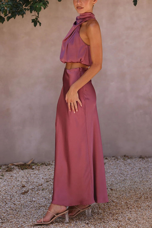 Women's Maxi Skirt Set with Matching Top