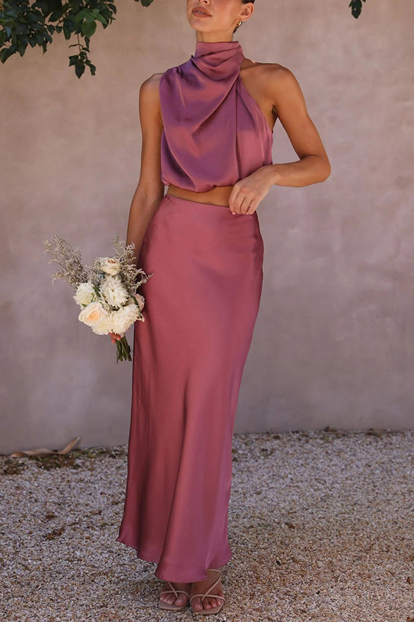 Women's Maxi Skirt Set with Matching Top