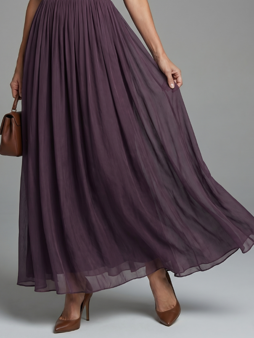 Women's Maxi Dress with Keyhole Neckline