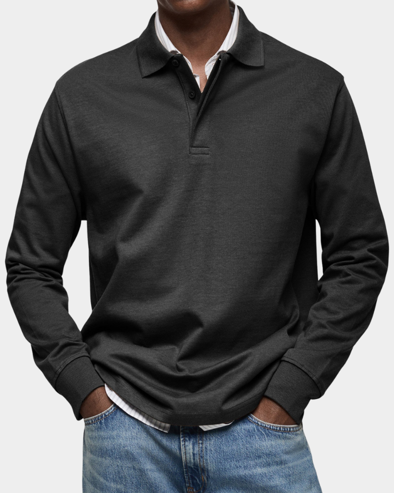 Men’s Classic Long Sleeve Polo Shirt